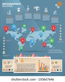 Industrial,Oil,gas and firm,Information graphic,vector