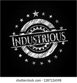 Industrious chalkboard emblem