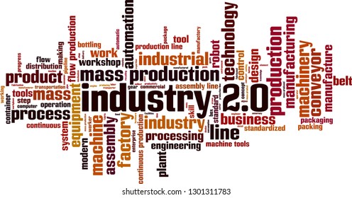 Industry 2.0 word cloud concept. Vector illustration