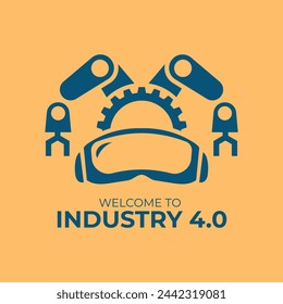Industry 4.0 Background. fourth industrial revolution. smart industrial revolution, automation, robot assistants, iot, cloud and bigdata. Industry 4.0 banner.