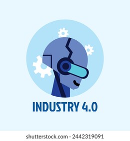 Industry 4.0 Background. fourth industrial revolution. smart industrial revolution, automation, robot assistants, iot, cloud and bigdata. Industry 4.0 banner.