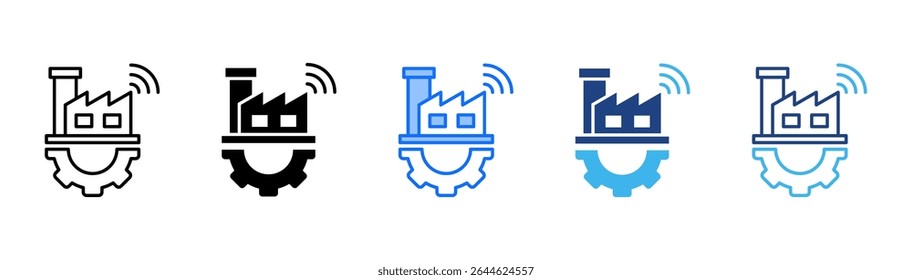 Industrie 4.0-Symbolsatz - Kollektion mit mehreren Stilen