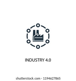 Industry 4.0 icon. Simple element illustration. Industry 4.0 concept symbol design. Can be used for web and mobile.