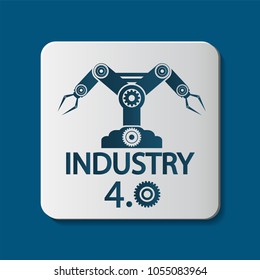 Industry 4.0 icon,Technology concept.vector illustration