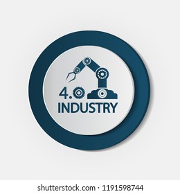Industry 4.0 icon,Technology concept.vector illustration