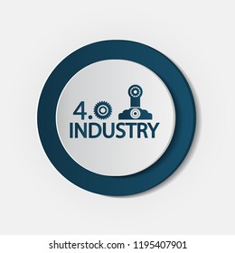 Industry 4.0 icon,Technology concept.vector illustration