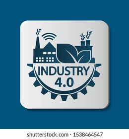 Industry 4.0 icon,Technology concept.vector illustration
