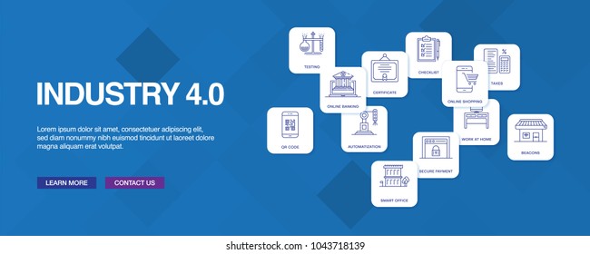 Industry 4.0 Infographic Icon Set