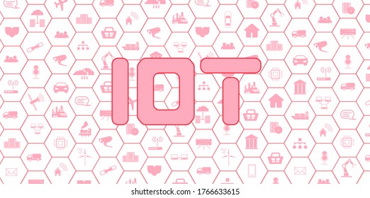 Industria 4.0, Internet de cosas (IoT) y concepto de red para dispositivos conectados. Spider web de conexiones de red con un fondo blanco