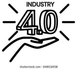 Industry 4.0 Offering Icon as EPS 10 File