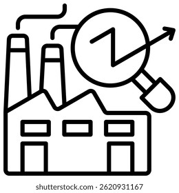 Industry Analysis Icon Element For Design
