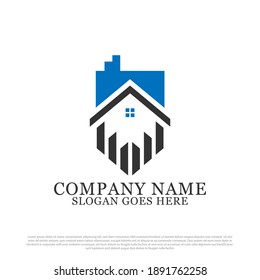 Industry apartment logo design vector, best for property and building logo template