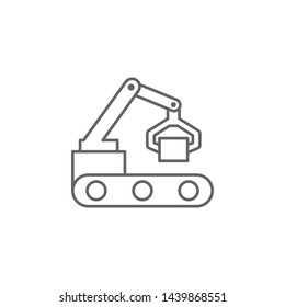 Industry arm automation industrial machine robot technology icon
