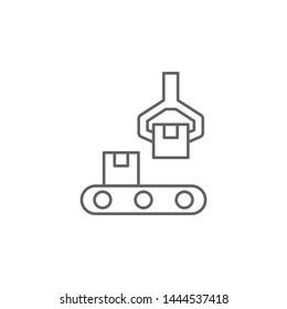 Industry automation factory industrial machine manufacturing production robot icon