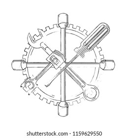 industry automotive tools wrench piston plug screwdriver gear