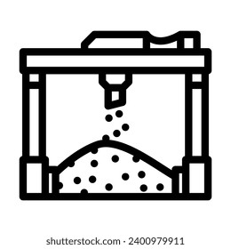 industry biomass energy line icon vector. industry biomass energy sign. isolated contour symbol black illustration