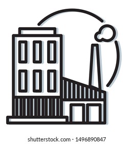 Industry Building Icon as EPS 10 File