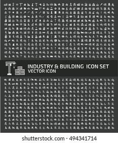 Industry and building icon set,clean vector