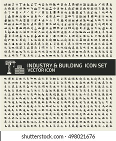 Industry and building icon set,clean vector