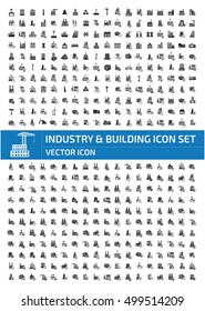 Industry and building icon set,clean vector