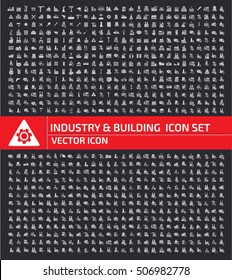 Industry and building icon set,clean vector
