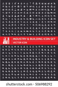 Industry and building icon set,clean vector
