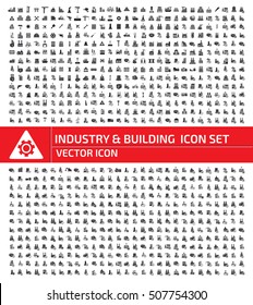 Industry and building icon set,clean vector