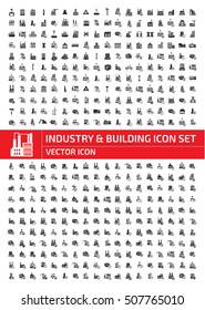 Industry and building icon set,clean vector