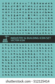 Industry and building icon set,clean vector