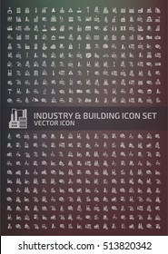 Industry and building icon set,clean vector