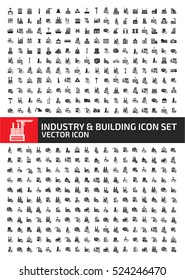 Industry and building icon set,clean vector