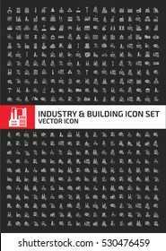 Industry and building icon set,clean vector