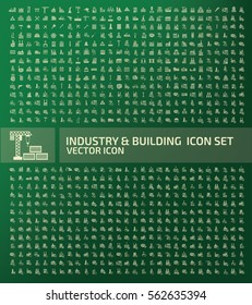 Industry and building icon set,clean vector