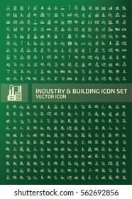 Industry and building icon set,clean vector