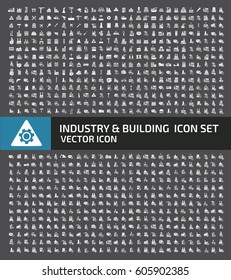 Industry and building icon set,clean vector