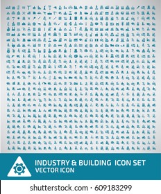 Industry and building icon set,clean vector
