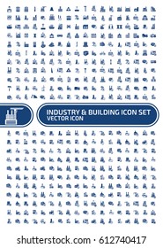 Industry and building icon set,clean vector