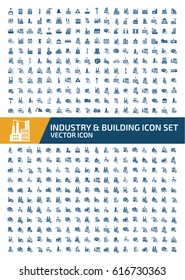 Industry and building icon set,clean vector
