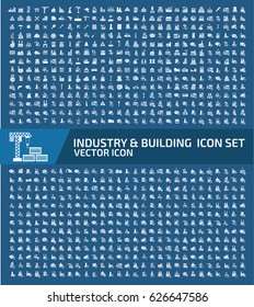 Industry and building icon set,clean vector