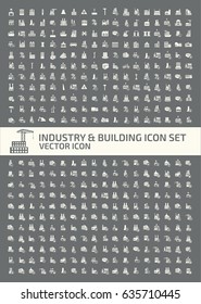 Industry and building icon set,clean vector