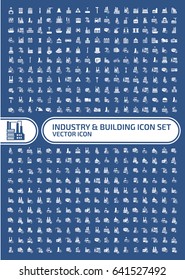 Industry and building icon set,clean vector