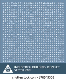 Industry and building icon set,clean vector