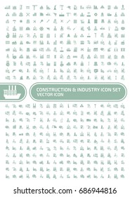 Industry and building icon set,vector