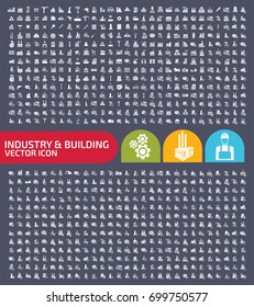 Industry and building icon set,vector