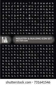 Industry and building icon set,vector