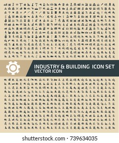 Industry and building icon set,vector