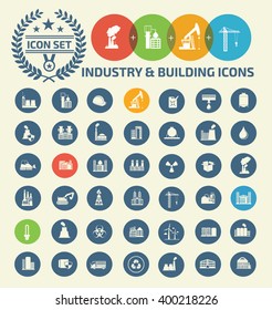 Industry and building icons design,clean vector