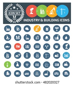 
Industry and building icons design,clean vector