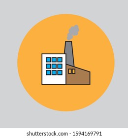 industry building simple vector icon