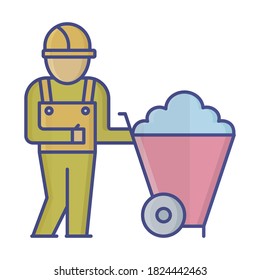 
Icono del vector del carrito de la industria que puede modificar o editar fácilmente
